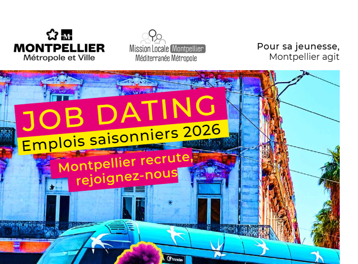 Job dating saisonnier la Métropole recrute avec la Mission Locale de Montpellier